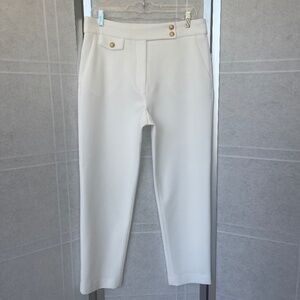 NWOT Veronica Beard Off-White/Gold Renzo Pants sz 10